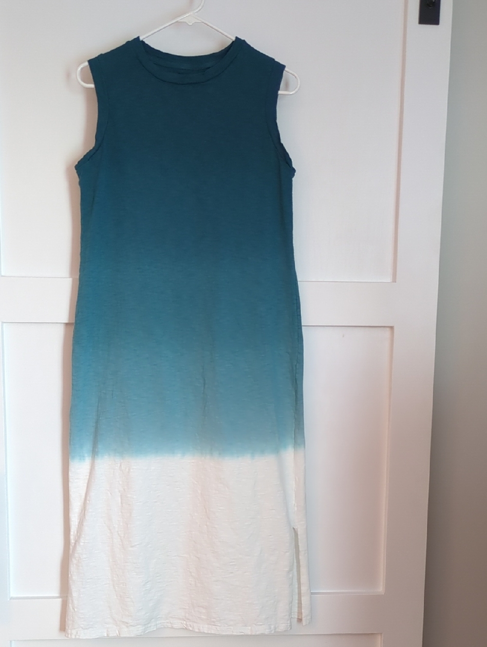 Universal Thread Teal to White Ombre Sleeveless Maxi Dress